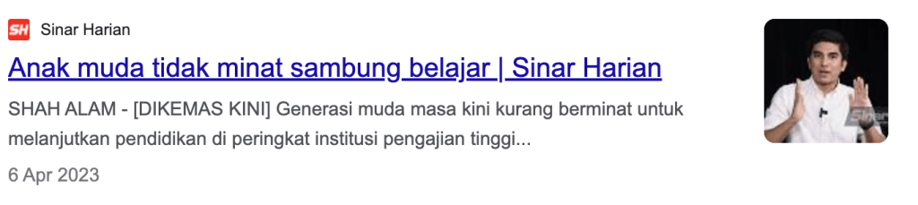 Sinar Harian: 70% lepasan SPM